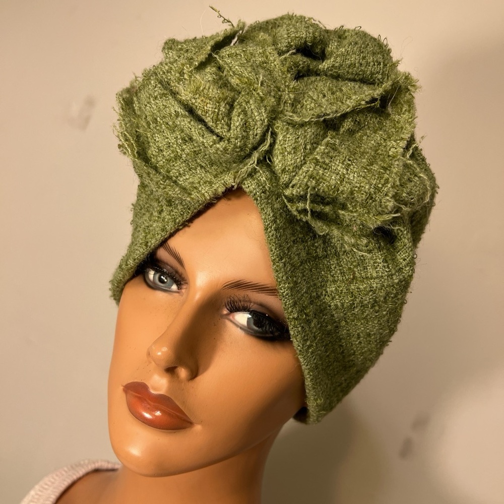 Green Textured Women's Headwrap